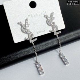 Сережки мед.сталь 10725 (6.3см) Сережки мед.сталь 10725 (6.3см)